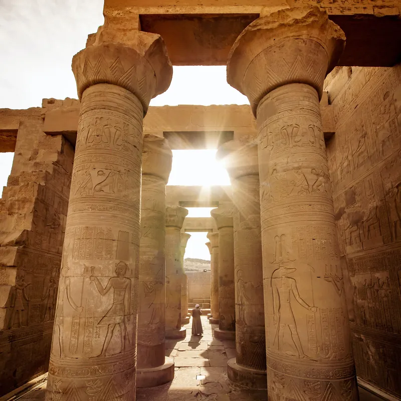 Ancient Egyptian temple columns